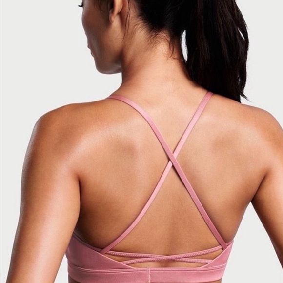 Victoria’s Secret Sport Women's Strappy Gray Sports Bra M - Picture 3 of 6